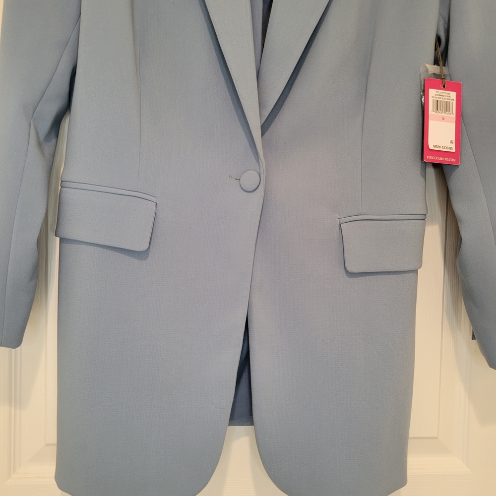 VINCE CAMUTO Sky Blue Blazer NWT Sz 10 - Picture 7 of 13